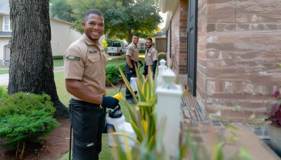 Poop Scooping Blog. Professional poop scooping team providing expert pet waste removal services in a residential neighborhood.